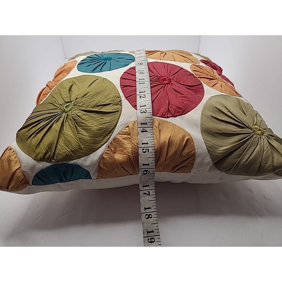Pier 1 One Imports Boho Throw Pillow 16 " Square Geometric Colorful - Picture 7 of 9
